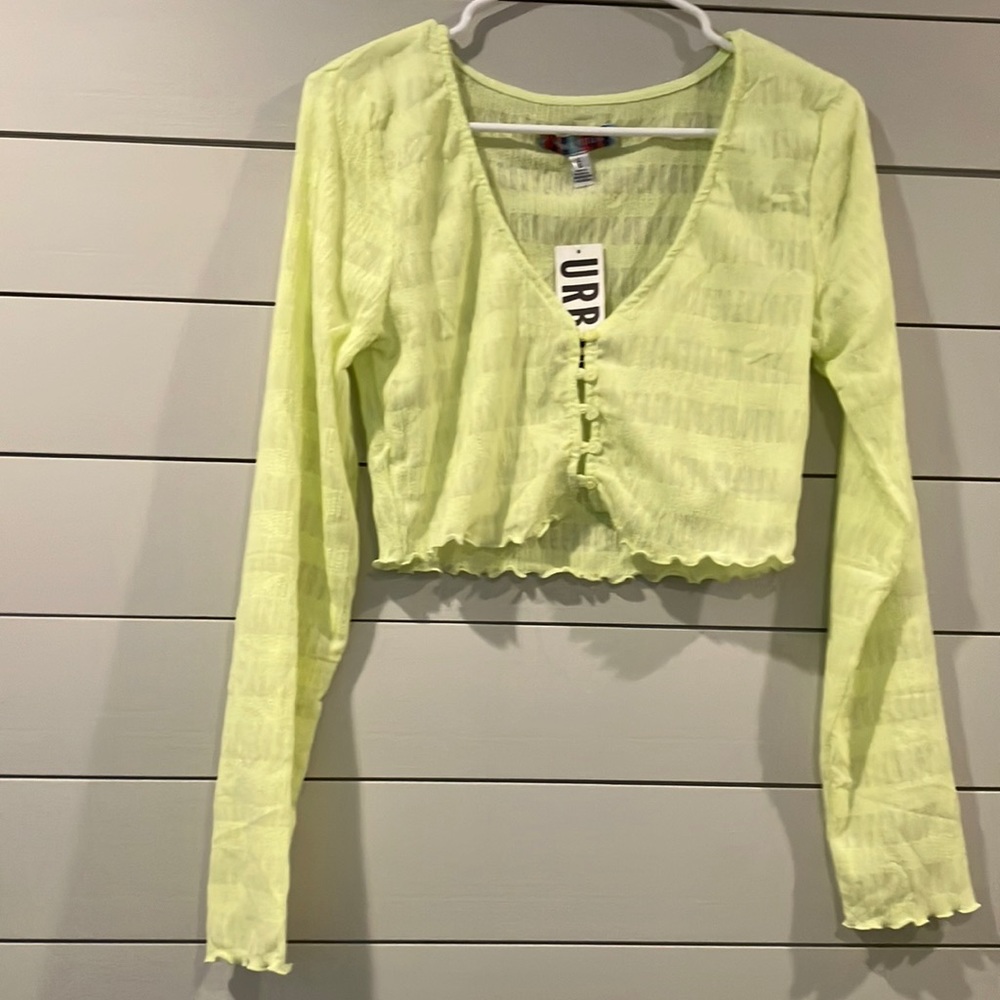 Urban outfitters, green crop size large! NWT!!!